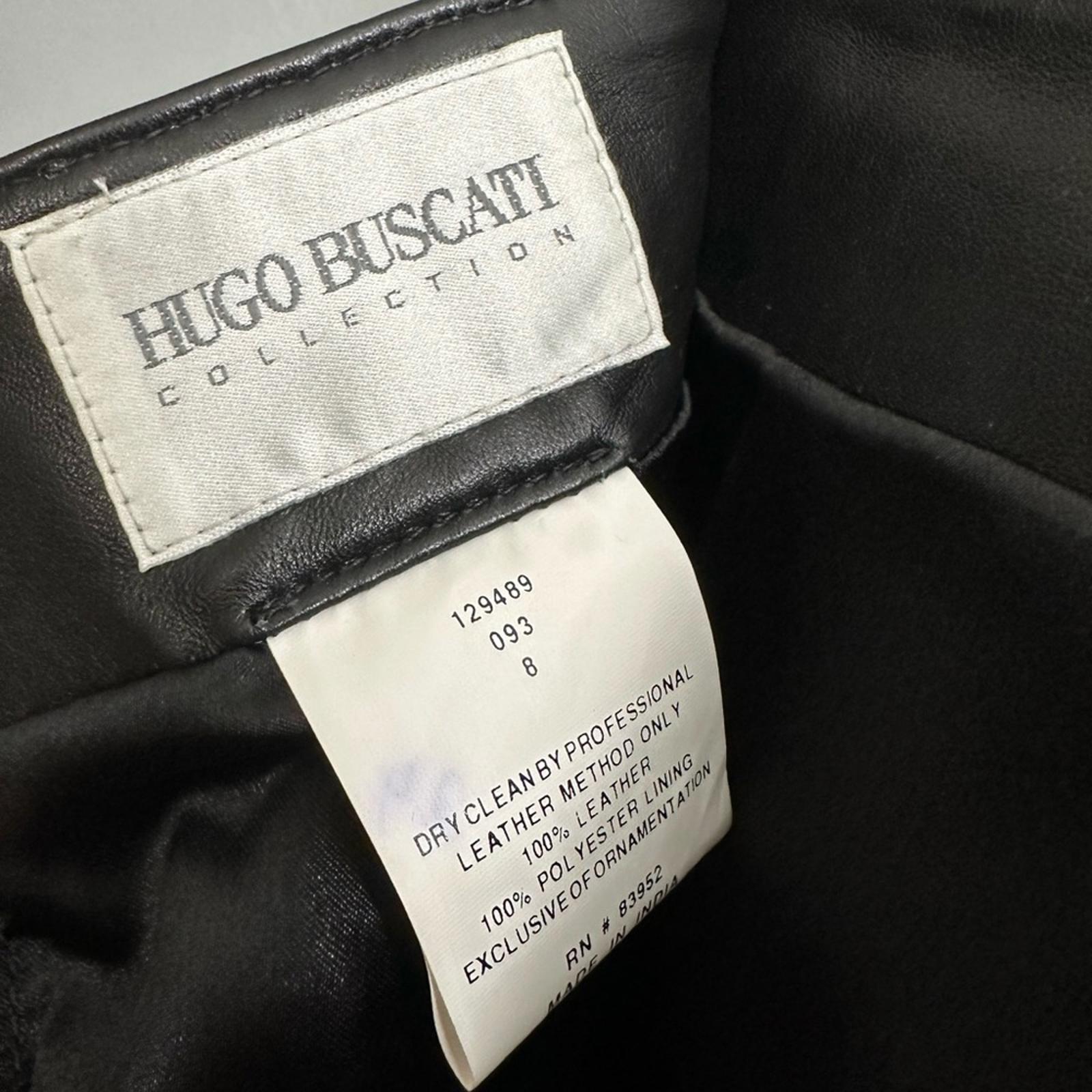 Black Hugo Buscati Vintage 90's 100% Leather
Mini Skirt Size 8