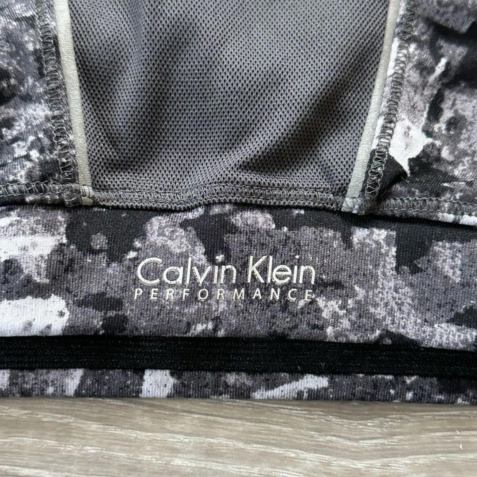 Calvin Klein Quick Dry Performance WireFree Splatter Sport Bra Small