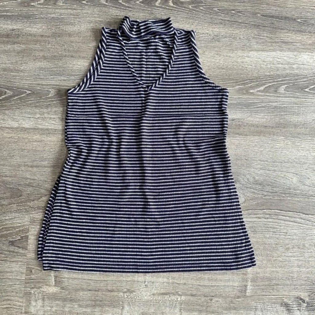 Cloud chaser Choker style slit V Neck Striped tank XS