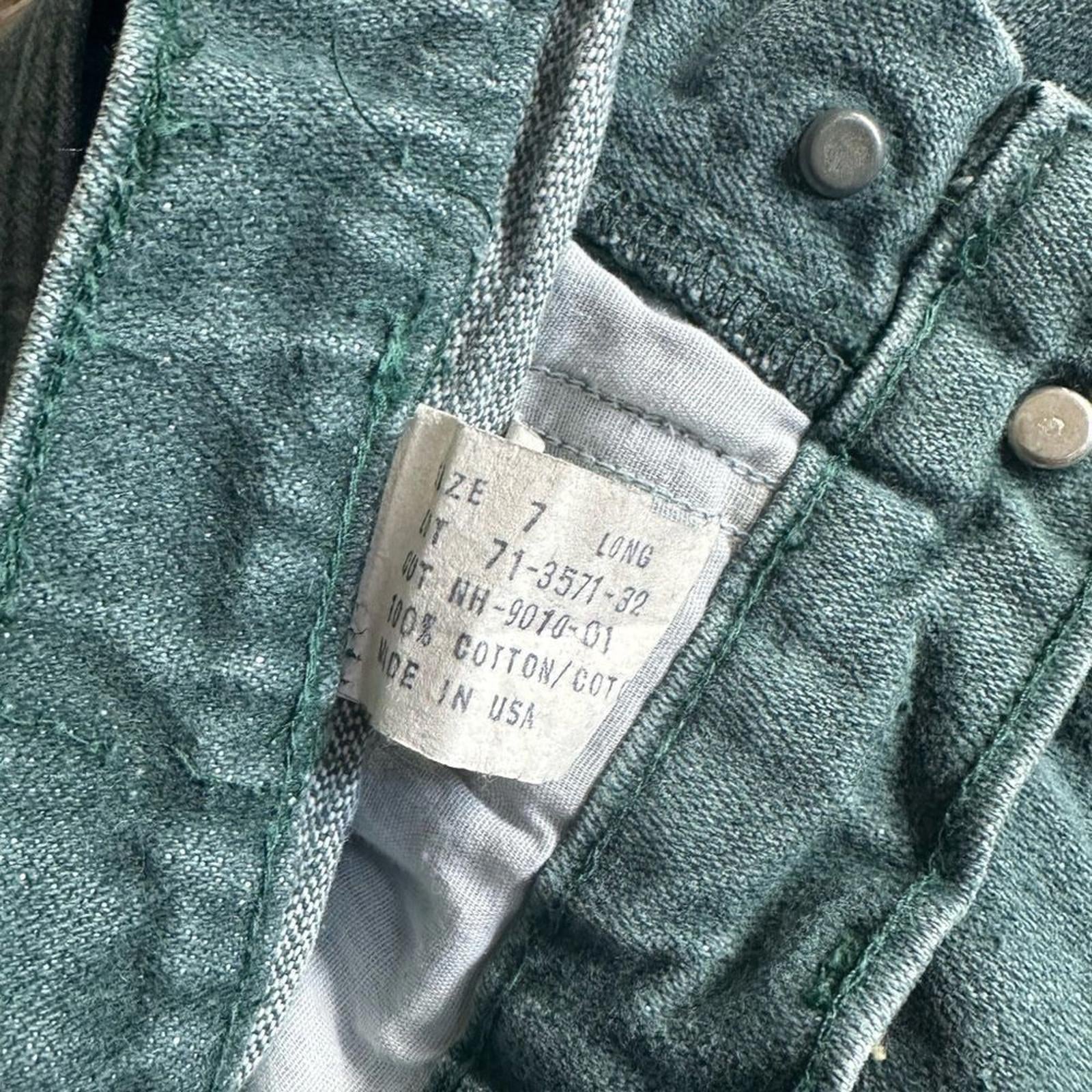 Vintage ‘Denum Jeans by Panhandle Slim Green HighWaist button fly 90’s Sz 7 RARE