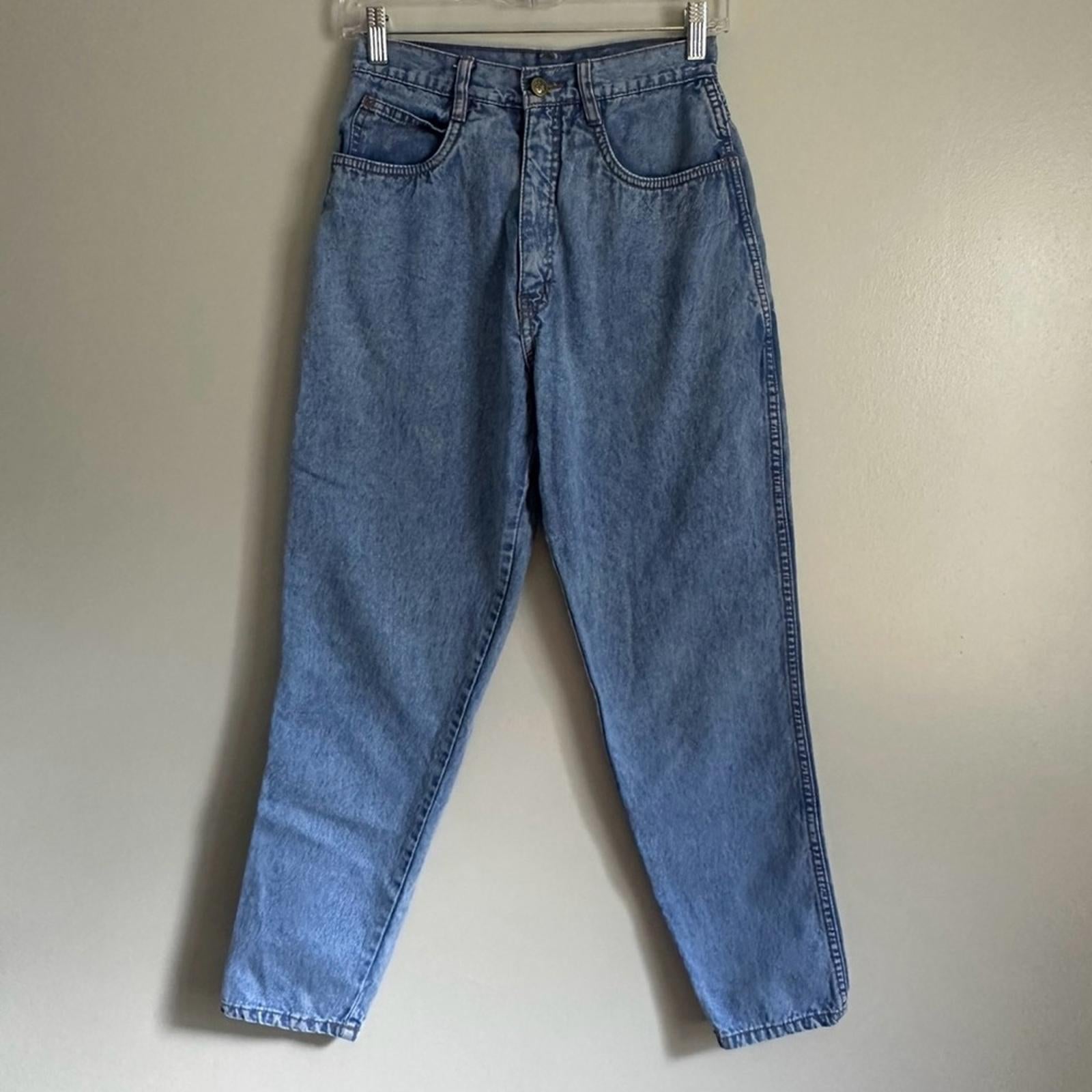 BILL BLASS Petites RARE Tapered Leg High Waist High Rise Vintage Jeans Size 8P