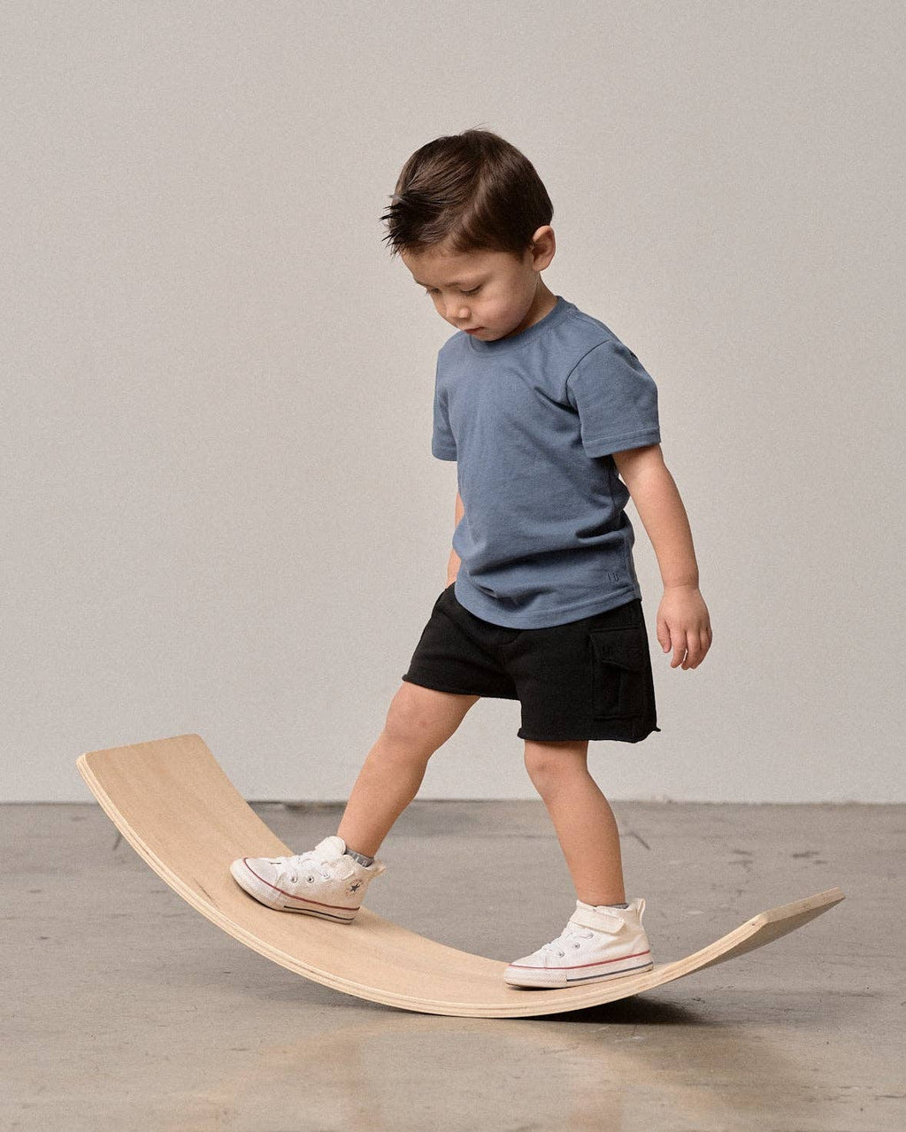 Swoop Elevated Tee - Worn Indigo: 12-18M